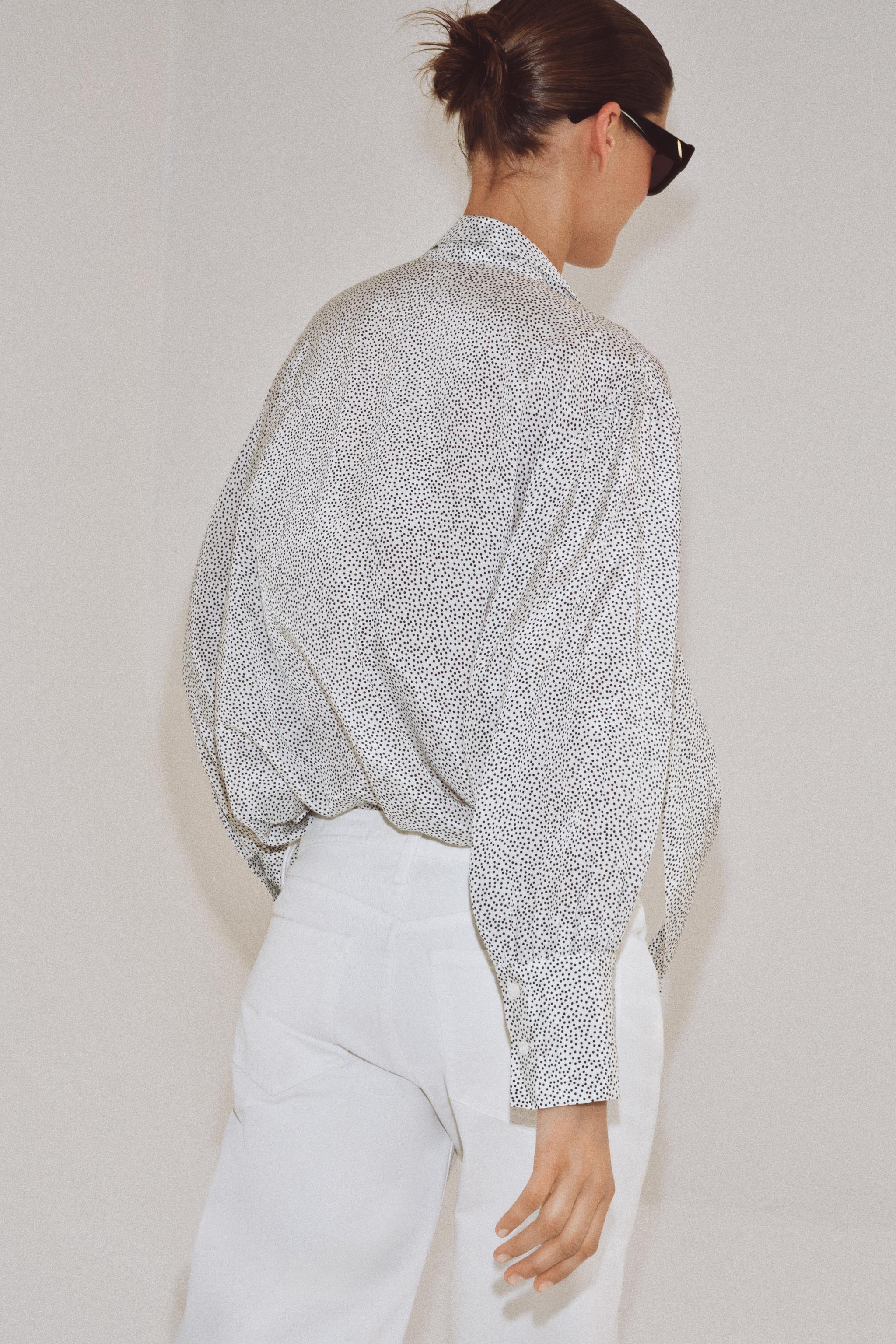 ZW COLLECTION POLKA DOT TIE SHIRT